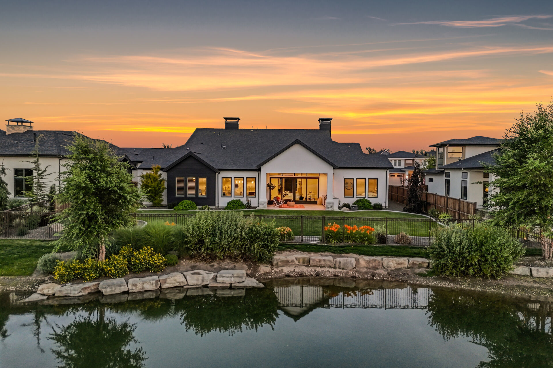 7896 W Deerfawn Ln, twilight over the waterfront