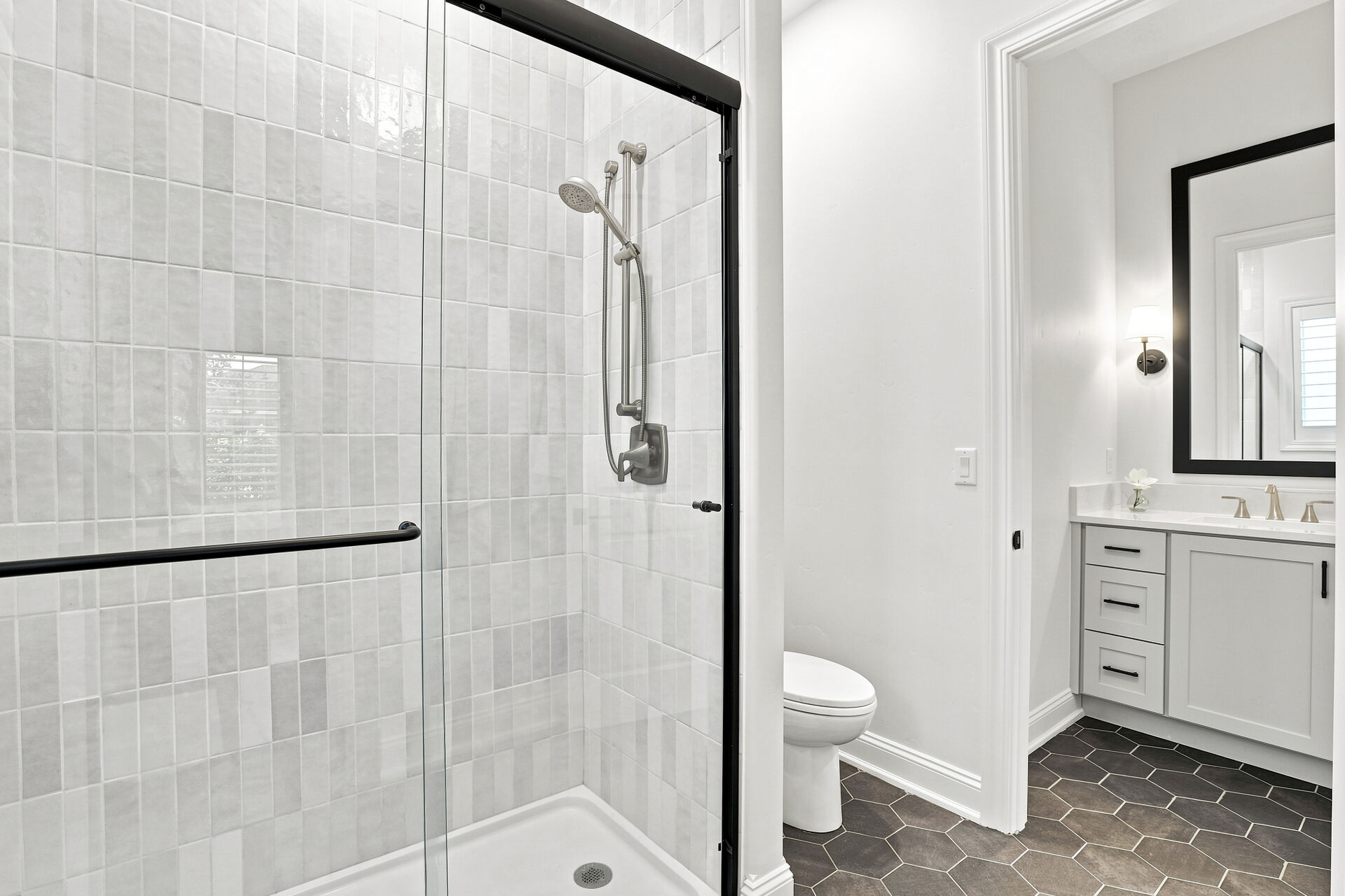 Bath with dual vanity