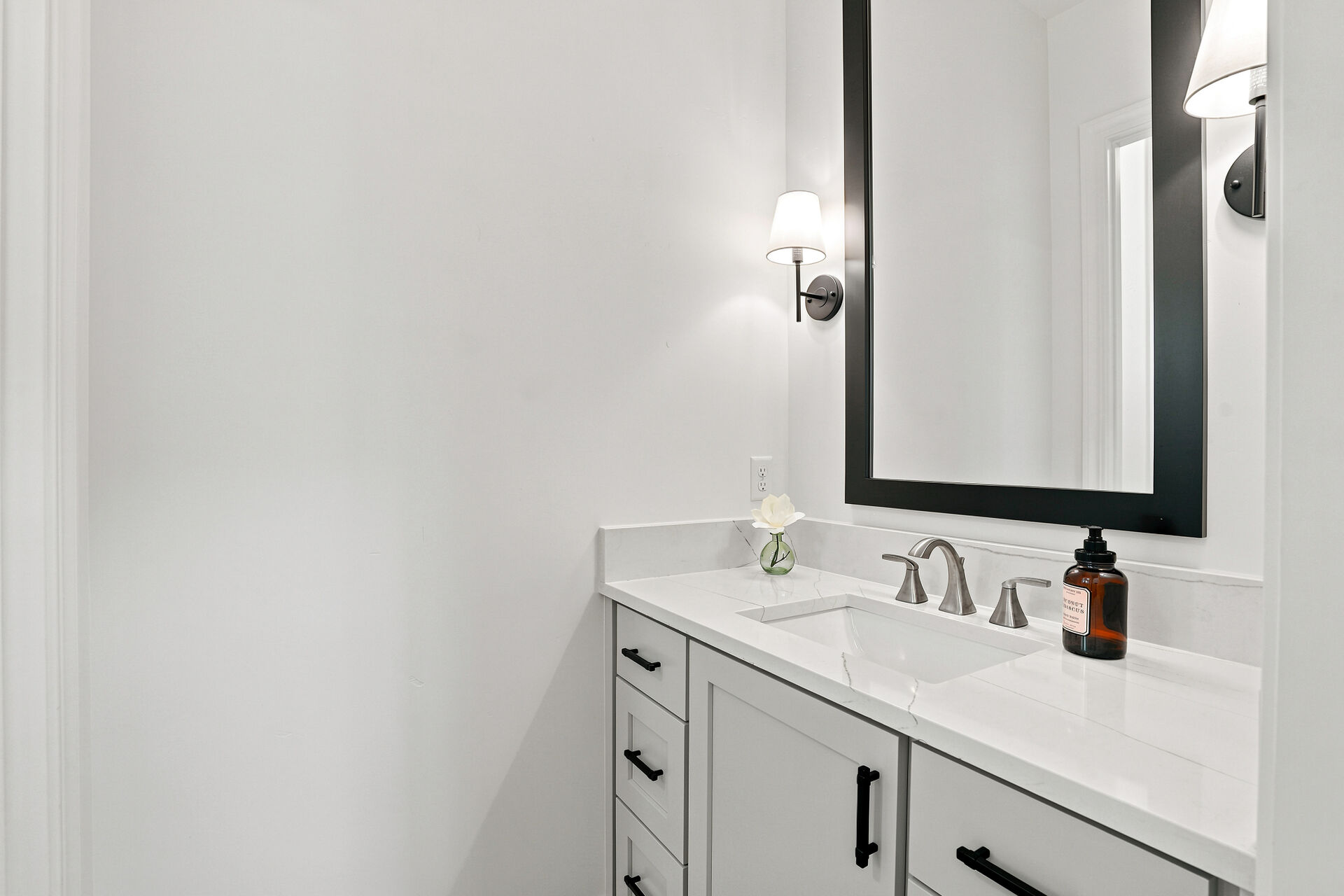 Tiled walk-in shower