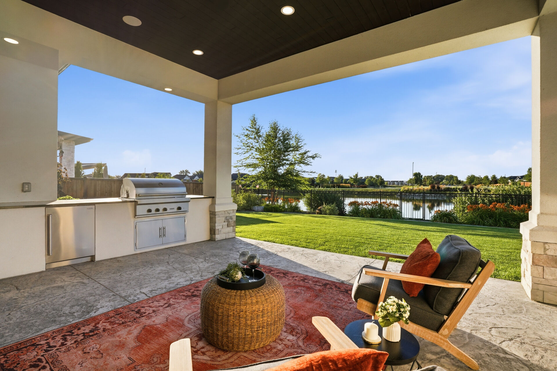 Outdoor kitchen and grill